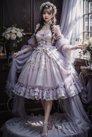 Modern victorian fashion dress Classic V3