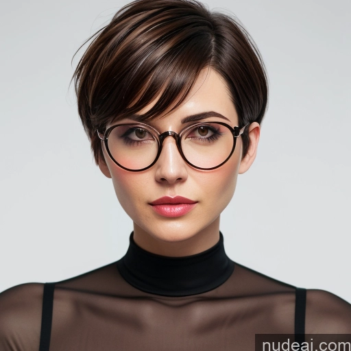 Milf Glasses Thick Tall Pubic Hair Short Hair 40s Shocked Brunette Bobcut Dutch