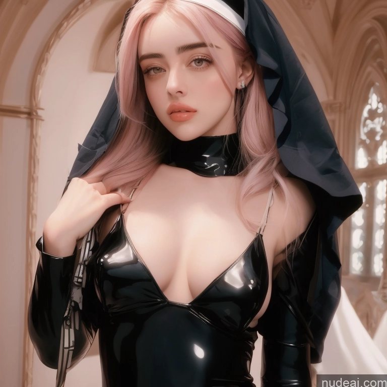 Small Tits Pregnant Billie Eilish Nun Nun Oufit With Breast Curtains (Houshou Marine Style) Church Blowjob Two 18 20s Dark Lighting Detailed Inversemouthfuck Woman + Man