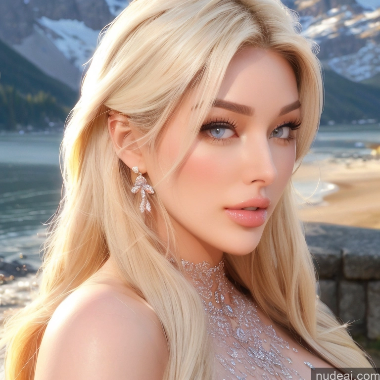 related ai porn images free for Bimbo Several Huge Boobs Busty 30s Pouting Lips Blonde Straight Brazilian Scandinavian Soft + Warm Front View T-pose Nude Detailed Mountains Lake Meadow Side View Two