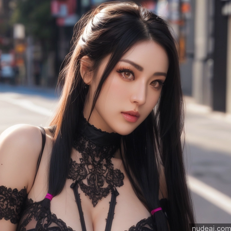 Asian Pigtails Goth Detailed Jewelry Skin Detail (beta)