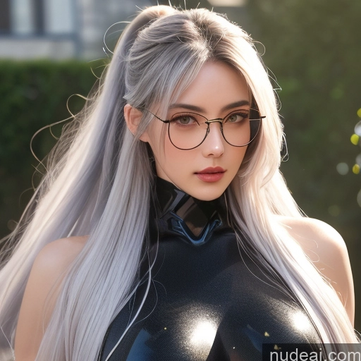 ai nude image of pics of Woman + Man Busty Glasses Perfect Boobs Big Ass Perfect Body Oiled Body Long Hair 18 Seductive White Hair Straight Japanese Asian Soft Anime Bedroom Close-up View Bathing Nude