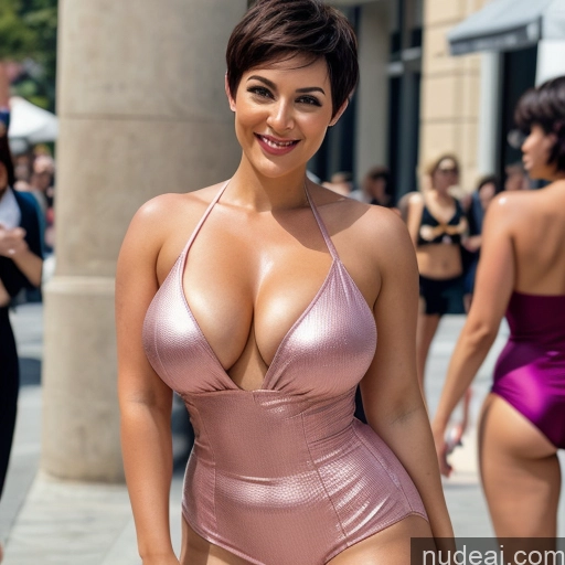 related ai porn images free for Two Huge Boobs Big Hips Short Short Hair 40s Happy Pixie Beach Bikini T-pose Satin Thick