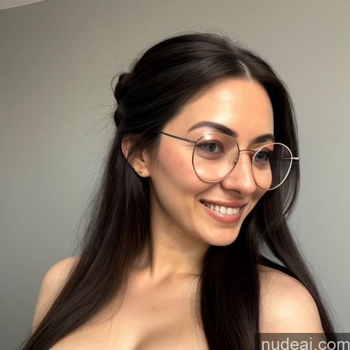 related ai porn images free for Milf One Perfect Boobs Beautiful Glasses Thick Long Hair 30s Happy Black Hair Messy Latina Mirror Selfie Bedroom Front View Nude Angel Topless