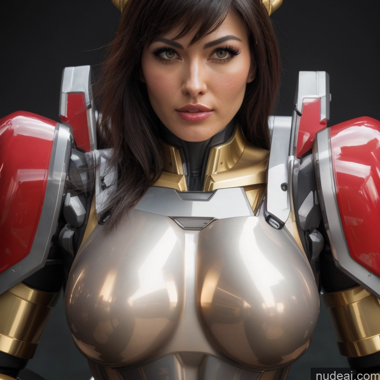 SuperMecha: A-Mecha Musume A素体机娘 Woman Bodybuilder Busty Front View Angel