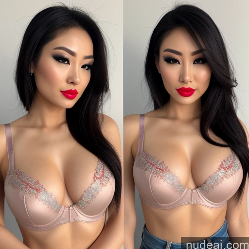 ai nude image of pics of Asian Pixie 20s Perfect Boobs Beautiful Small Ass Lipstick Woman Jeans Crop Top Bra Detailed Jewelry Skin Detail (beta)