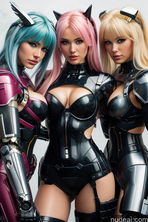 ai nude image of pics of 18 Perfect Boobs Blonde Bright Lighting SuperMecha: A-Mecha Musume A素体机娘 Rainbow Haired Girl