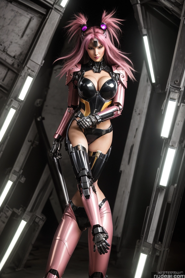 ai nude image of pics of 18 Perfect Boobs Bright Lighting SuperMecha: A-Mecha Musume A素体机娘 Rainbow Haired Girl