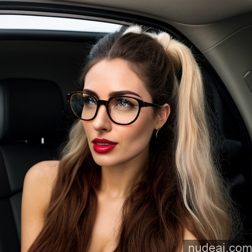 ai nude image of pics of Detailed Nude Straddling Front View Car Mirror Selfie White Pigtails Ahegao 18 Perfect Boobs Big Ass Thick Big Hips Long Hair Oiled Body Lipstick Glasses