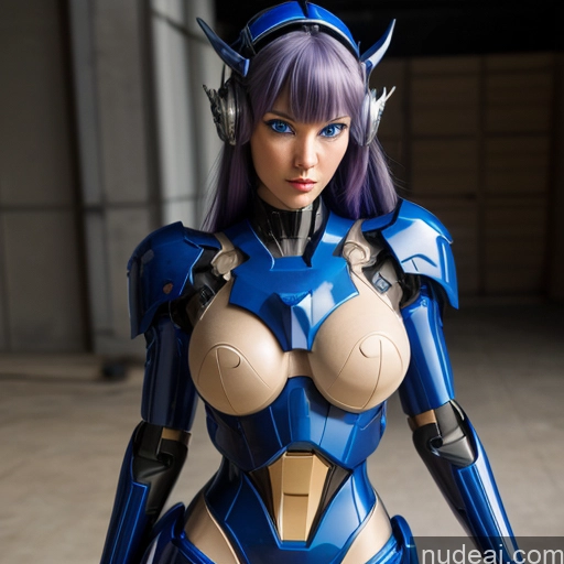 related ai porn images free for SuperMecha: A-Mecha Musume A素体机娘 Deep Blue Eyes Wooden Horse Purple Hair Ruru