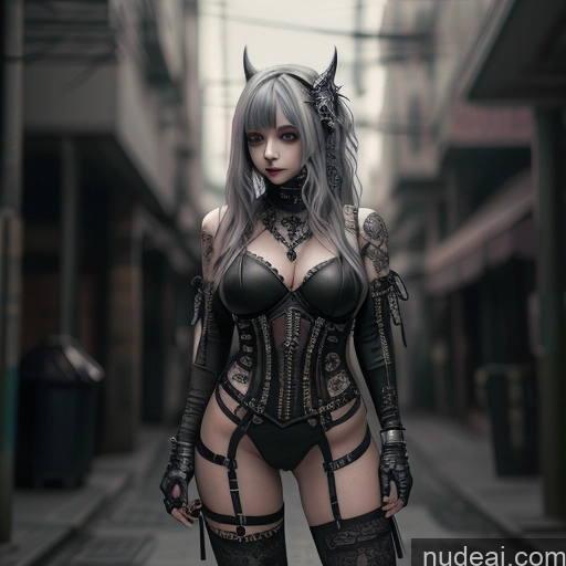 Gothic Punk Girl Huge Boobs