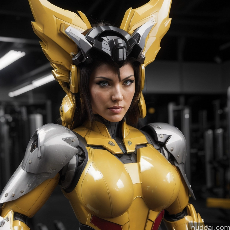 ai nude image of pics of SuperMecha: A-Mecha Musume A素体机娘 Super Saiyan Super Saiyan 4 Woman Bodybuilder Busty Battlefield Front View Abs