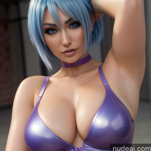 ai nude image of pics of Niji3D Fake Breasts Blue Hair Purple Hair