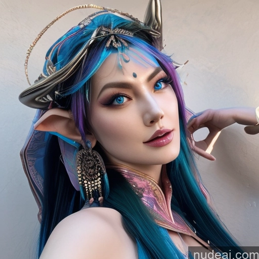 related ai porn images free for MuQingQing Nilou: Genshin Impact Cosplayers Blue Hair Green Hair Purple Hair Deep Blue Eyes