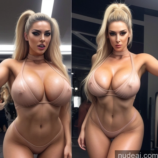 related ai porn images free for Two Busty Huge Boobs 20s Blonde Straight Ponytail British Mirror Selfie Gym Several Nude Shocked