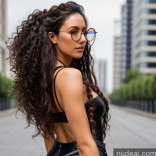 related ai porn images free for Milf One Curly Hair Long Hair Sexy Face Black Hair Ponytail Braided Greek Cyberpunk Front View On Back Long Legs Glasses Teacher