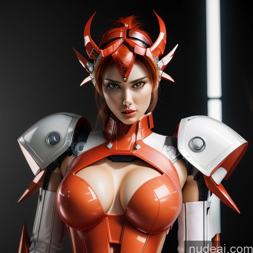 SuperMecha: A-Mecha Musume A素体机娘 Super Saiyan 4 Huge Boobs No Bra Nude Futuristic Back View