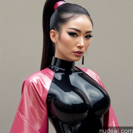 related ai porn images free for Cyborg Geisha Latex Ninja Kimono Ponytail