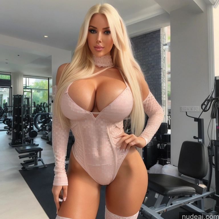 related ai porn images free for Two Busty Huge Boobs Blonde Straight Scandinavian Front View Back View T-pose Bright Lighting Detailed Nude Woman Full Frontal Thigh Socks Pubic Hair Short Gym 20s Bimbo