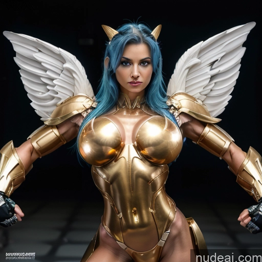 related ai porn images free for Woman Busty Muscular Abs Front View Has Wings Angel Fantasy Armor Viking Bodybuilder Perfect Boobs Gold Jewelry Blonde SuperMecha: A-Mecha Musume A素体机娘 Deep Blue Eyes Blue Hair