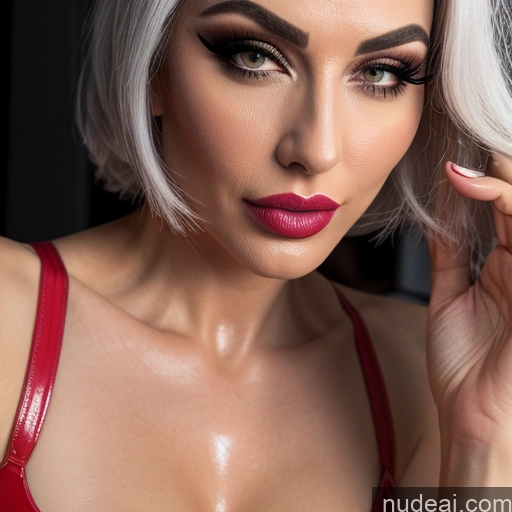 related ai porn images free for 60s White Hair Ponytail Turkish Nude Latex Woman Close-up View Pouting Lips Film Photo Skin Detail (beta) Several