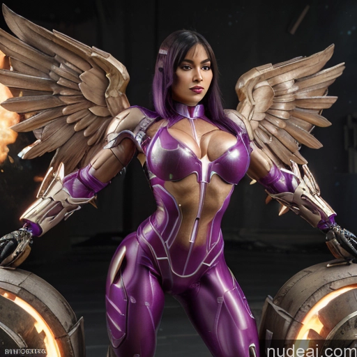 related ai porn images free for Cyborg Woman Bobcut Asian Latina Front View Black Hair Purple Hair Mech Suit Sci-fi Armor Bodybuilder Busty Space Suit Abs SuperMecha: A-Mecha Musume A素体机娘 Battlefield Angel Has Wings Neon Lights Clothes: Purple