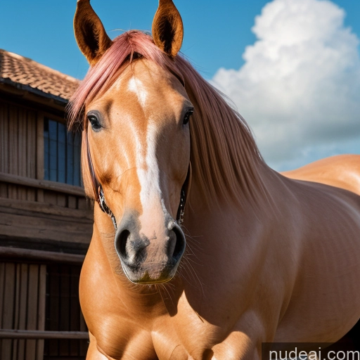 ai nude image of pics of Wooden Horse Looking At Sky