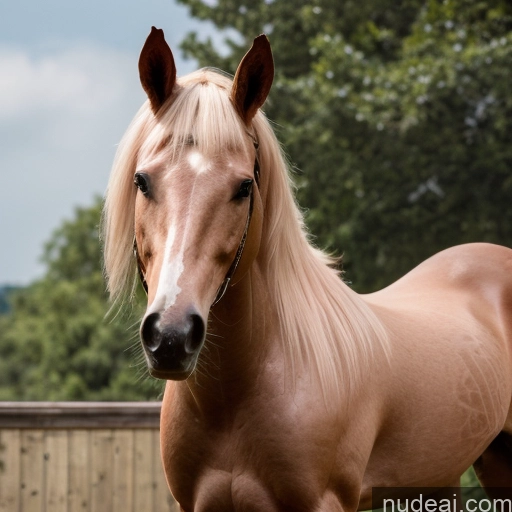 Wooden Horse Nude Looking At Sky ChloeNightWing