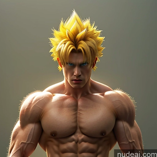 ai nude image of a close up of a man with a very big shirt on pics of Super Saiyan Super Saiyan 4 Bodybuilder