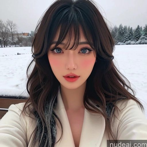 related ai porn images free for Nude Bangs Wavy Hair Snow