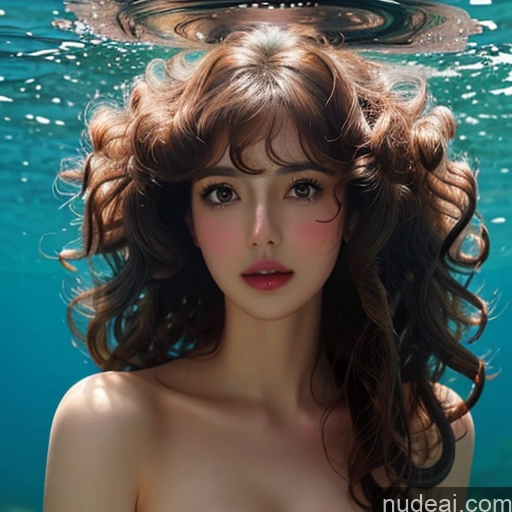 Nude Looking At Sky Bangs Curly Hair Master Underwater Arien_dragon