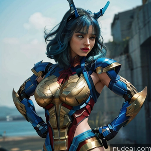 related ai porn images free for Woman Bodybuilder Busty Muscular Abs Perfect Boobs Blue Hair Skin Detail (beta) Cosplay Superhero Detailed Captain Marvel Has Wings SuperMecha: A-Mecha Musume A素体机娘