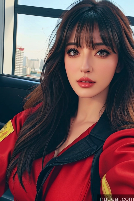 related ai porn images free for Bangs Wavy Hair Looking At Sky Firefighter