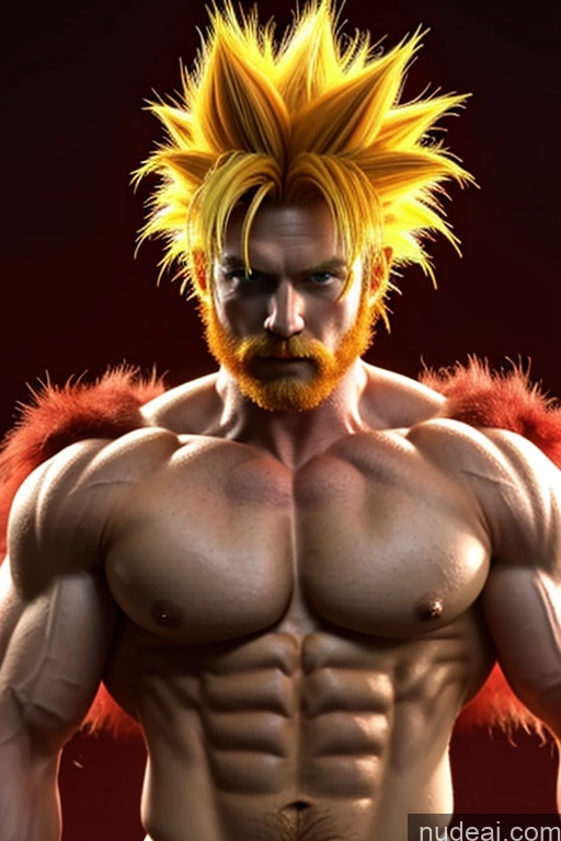 ai nude image of a close up of a man with a beard and a beard pics of Super Saiyan 4 Super Saiyan Bodybuilder Doctor Santa