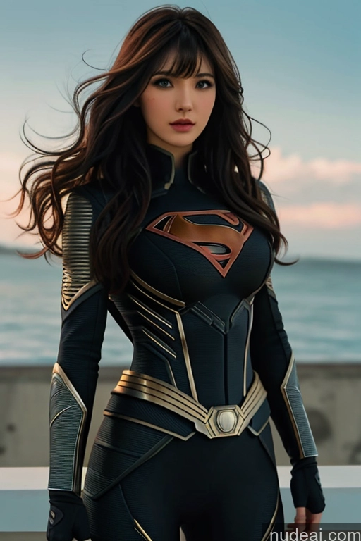 related ai porn images free for Bangs Wavy Hair Looking At Sky Superhero