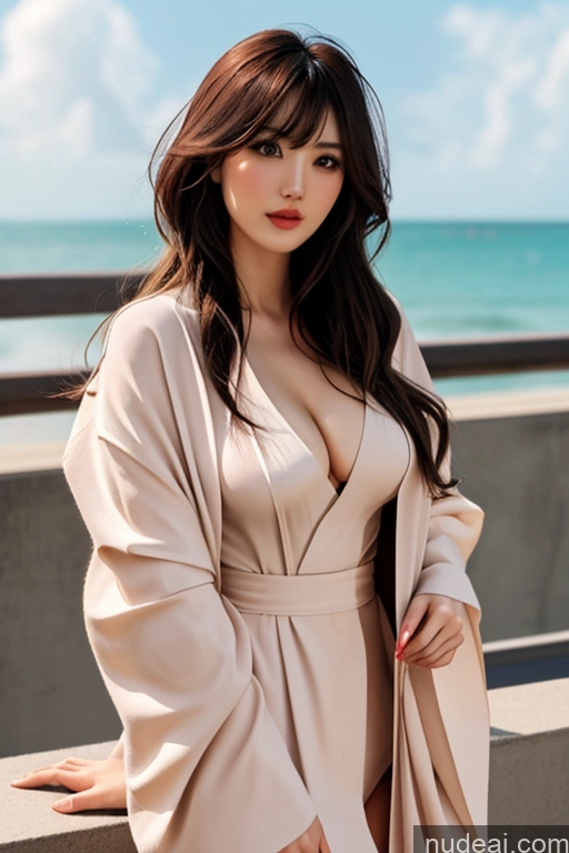 related ai porn images free for Bangs Wavy Hair Looking At Sky Nude Kimono