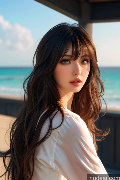 related ai porn images free for Bangs Wavy Hair Looking At Sky Cosplay