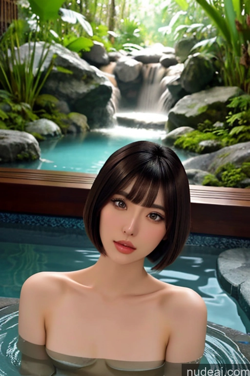 Looking At Sky Hime Cut Onsen Jungle Arien_dragon