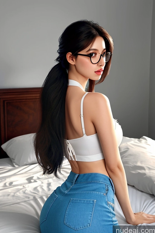 related ai porn images free for Woman One Perfect Boobs Beautiful Glasses Skinny Long Hair Fairer Skin Ginger Messy White Busty 18 Sexy Face Bedroom Side View Crop Top Mini Skirt Topless