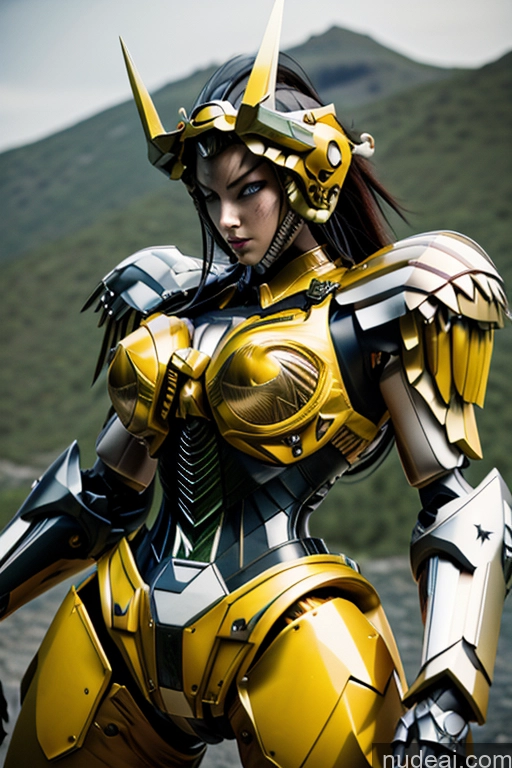 ai nude image of araffed woman in armor posing for a picture in a field pics of REN: A-Mecha Musume A素体机娘 SuperMecha: A-Mecha Musume A素体机娘 A1: A-Mecha Musume A素体机娘 Super Saiyan 4 Super Saiyan MuQingQing