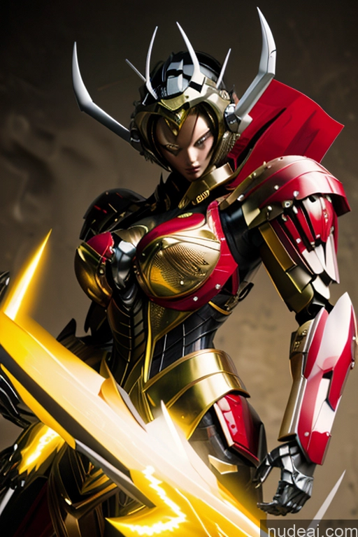 ai nude image of araffed woman in armor holding a sword and a sword pics of REN: A-Mecha Musume A素体机娘 SuperMecha: A-Mecha Musume A素体机娘 A1: A-Mecha Musume A素体机娘 Super Saiyan 4 Super Saiyan MuQingQing