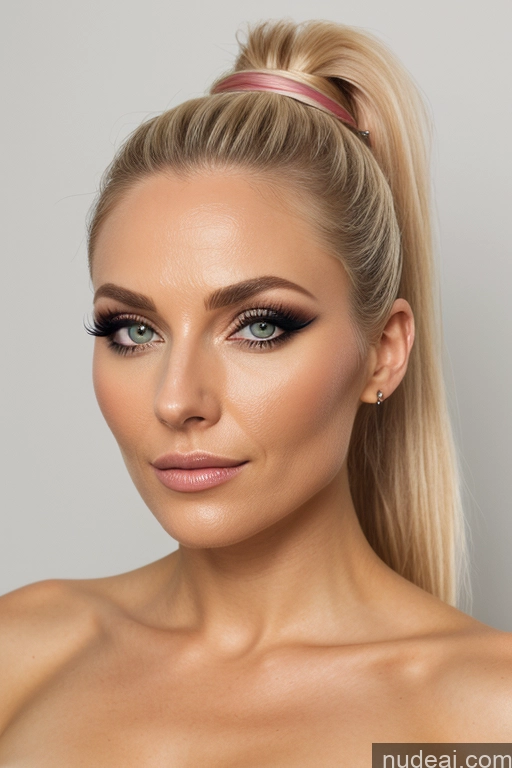 related ai porn images free for Fairer Skin 30s Blonde Ponytail German Soft + Warm Nude Front View