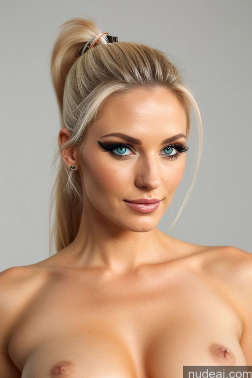 related ai porn images free for Fairer Skin 30s Blonde Ponytail German Soft + Warm Nude Front View