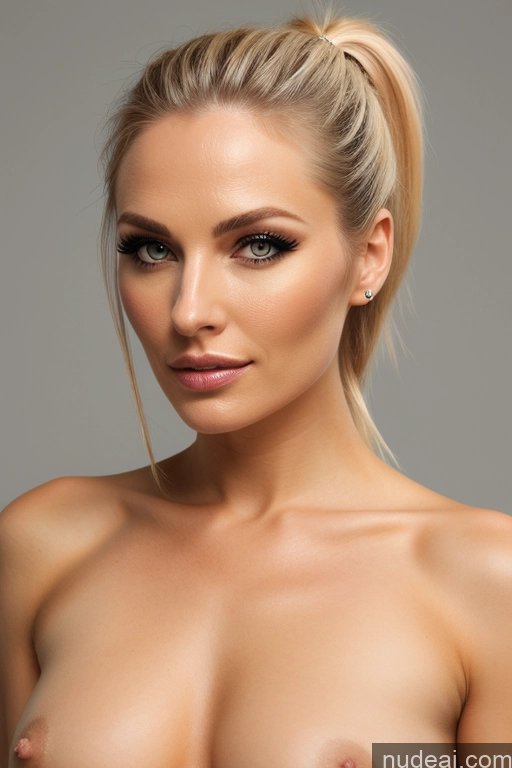 related ai porn images free for Fairer Skin 30s Blonde Ponytail German Soft + Warm Nude Front View