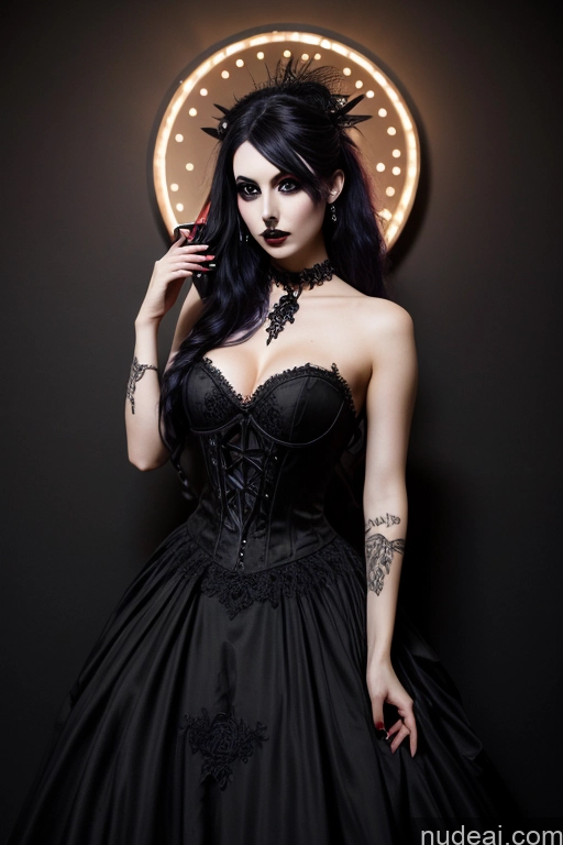 Alternative Dark Lighting Wine Partially Nude Goth Gals V2 Wedding Witch Vampire Victorian Tribal Medieval Goth