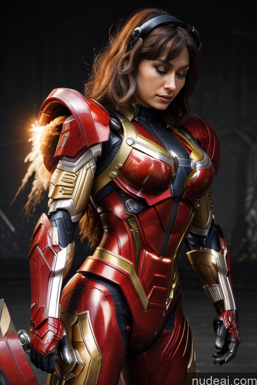 related ai porn images free for Superhero Captain Marvel SuperMecha: A-Mecha Musume A素体机娘 Woman Busty Abs Front View Bodybuilder Muscular Has Wings Angel