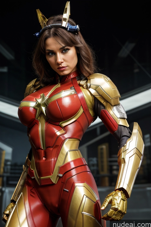 related ai porn images free for Superhero Captain Marvel SuperMecha: A-Mecha Musume A素体机娘 Woman Busty Abs Front View Bodybuilder Muscular Has Wings Angel