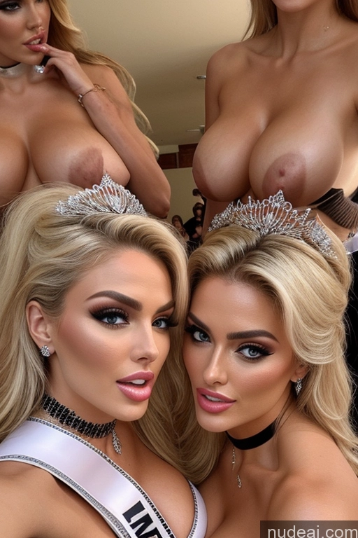 related ai porn images free for Miss Universe Model Huge Boobs 20s Two Several Party Mirror Selfie Shocked Close-up View Blonde Choker