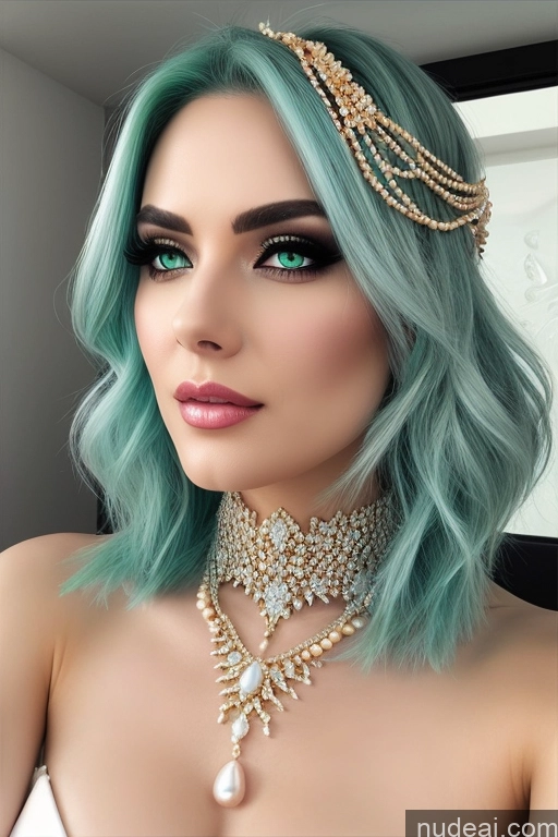 Diamond Jewelry Gold Jewelry Pearl Jewelry Elemental Series - Ice Snow Green Hair