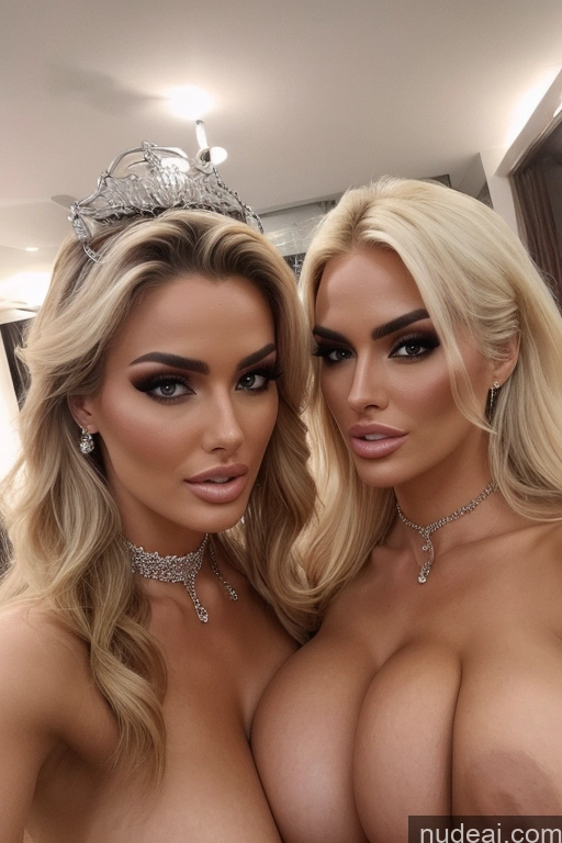 related ai porn images free for Miss Universe Model Huge Boobs 20s Two Several Party Mirror Selfie Shocked Close-up View Choker Nude Topless Blonde